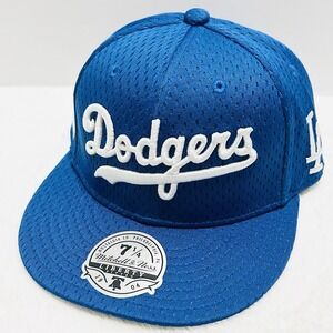 Mitchell & Ness Los Angeles Dodgers Script Liberty Fitted Hat Cap 7 1/4 Blue MLB